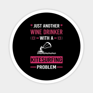 Wine Drinker Kitesurfing Kitesurf Kitesurfer Magnet